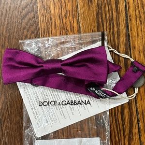 DOLCE & GABBANA Lilac Bowtie, 100% Silk, brilliant color! NEW with tags.-SALE!